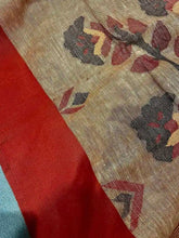 Handloom Jamdani Dark Beige Saree, Festive Linen - Saree - Aakritee - S10505